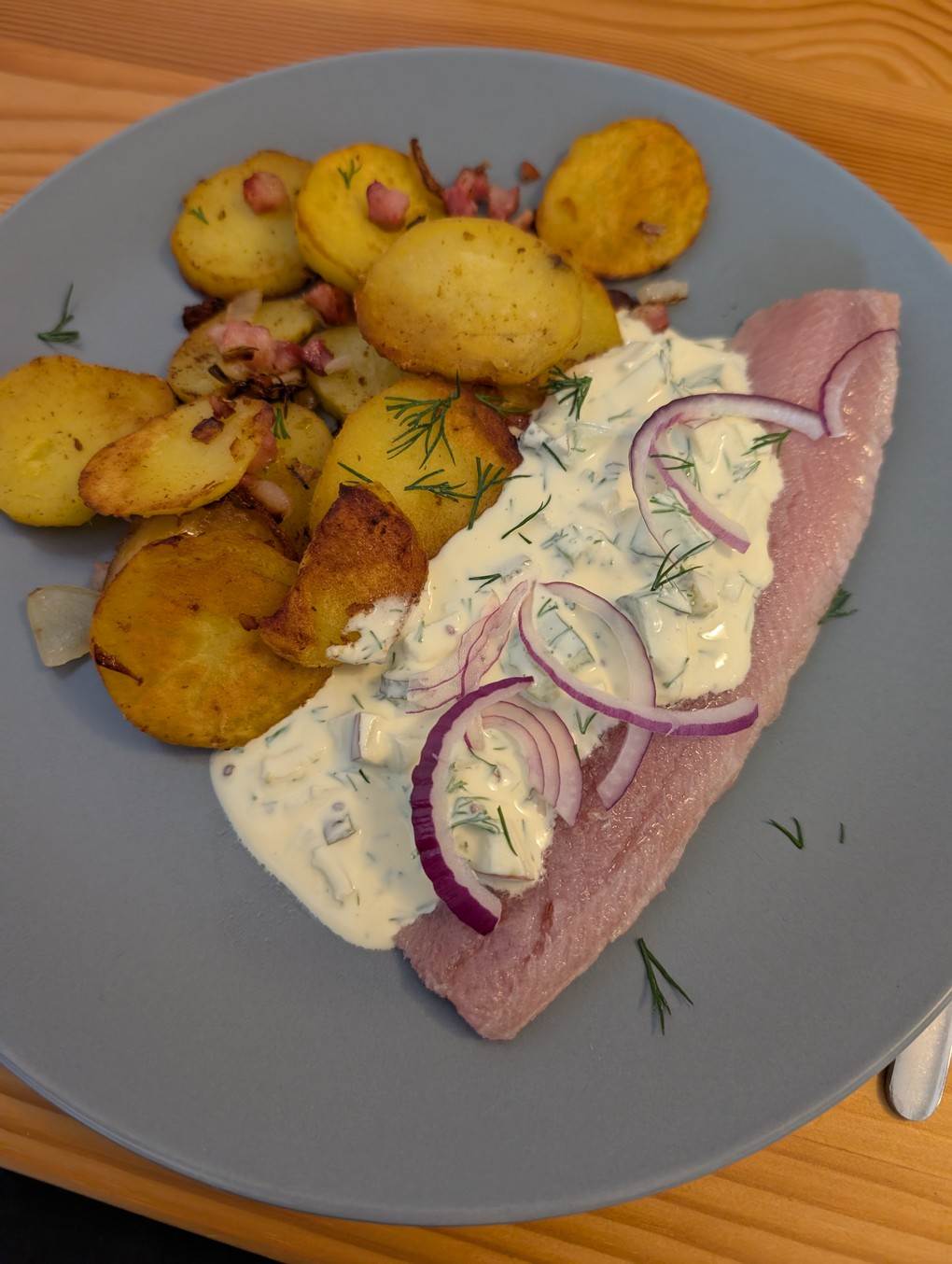 🐟 Matjes Hausfrauenart mit Bratkartoffeln