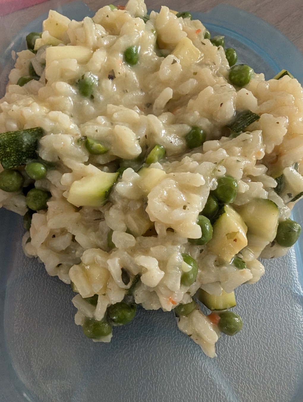 Zucchini-Erbsen-Risotto