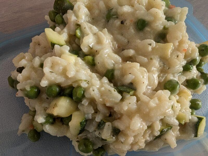 Zucchini-Erbsen-Risotto