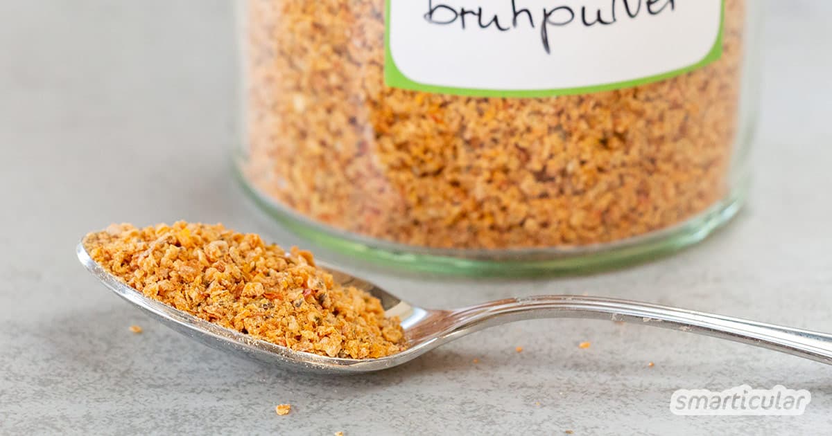 Instant-Gemüsebrühe selber machen: Gekörnte Brühe auf Vorrat