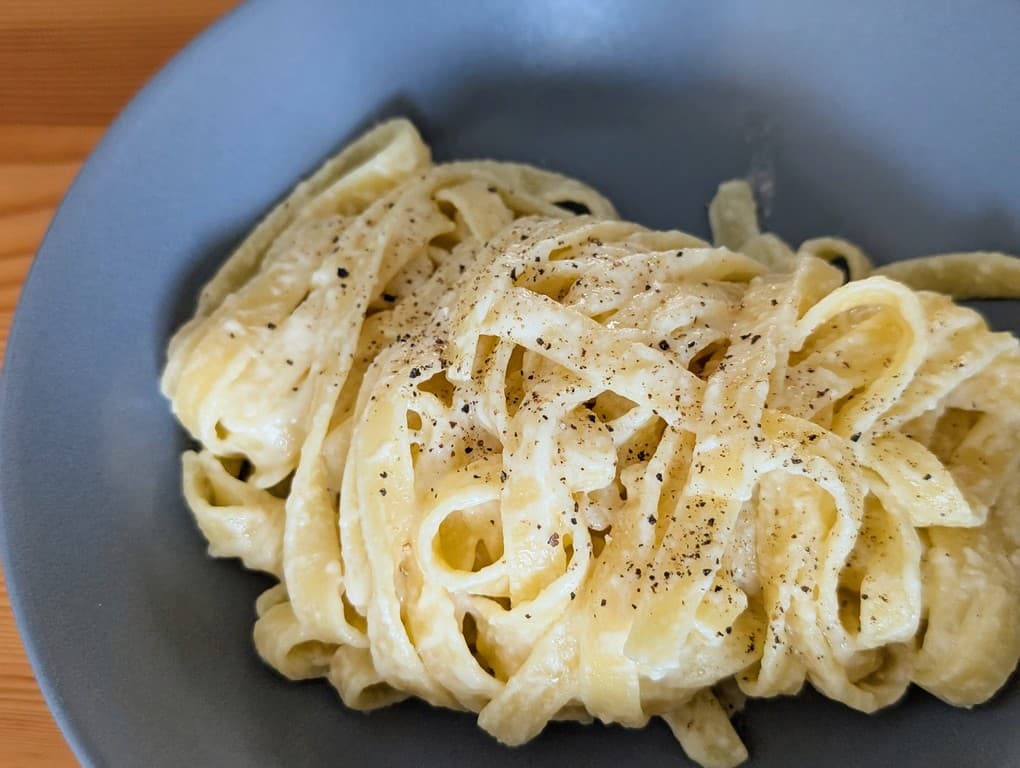 Fettuccine Alfredo ohne Sahne